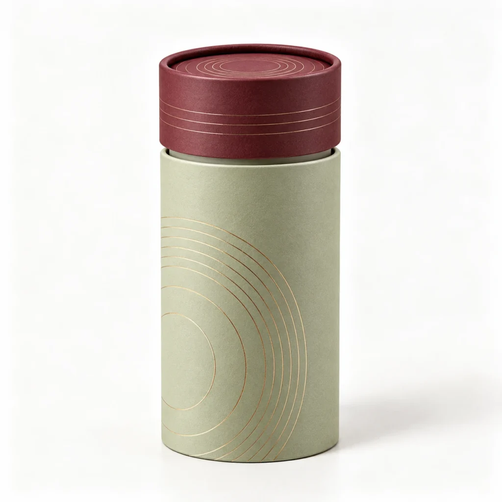 paper tube packaging with short lid and long base